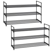Set 2 buc. Pantofare modulare Songmics Negru 92x30x54 cm - 2
