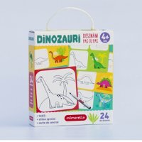 Joc educativ Mimorello - Dinozauri: Desenare pas cu pas pentru copii - 1
