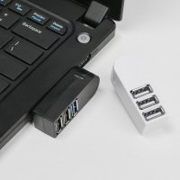 USB Hub Techstar® HB3, 3.0 High Speed, 1 Port USB 3.0, 2 Port USB 2.0, Conexiune USB 3.0 de mare viteza, Compact - 3