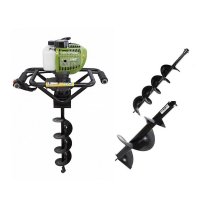Motoburghiu Pamant Procraft GD62 - Putere 2.5 CP + 3 burghie 100, 150, 200 mm - 1