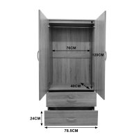 Dulap cu 6 usi, Athos, V24, Wenge, 240x42x240 cm - 7
