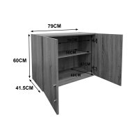 Dulap cu 6 usi, Athos, V24, Wenge, 240x42x240 cm - 8
