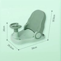 Scaunel de baie pentru copii Little Mom Car Blue cu design pliabil, ergonomic, volan de sustinere, spatar ajustabil in 3 unghiuri diferite, fixare cu ventuze, dimensiune 38 x 28.5 x 30.8 cm - 9