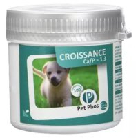 PET PHOS Croissance Ca/P=1.3, XS-S, supliment sistem osos câini junior, flacon, 100 comprimate - 2