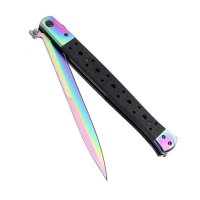 Briceag tip Stiletto, multicolor, deschidere manuala, lungime 33 cm, lama metalica - 2
