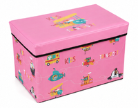 Cutie pliabila pentru depozitare tip taburet ROZ 48x31x31 cm cu desene dreptunghiulara - 1