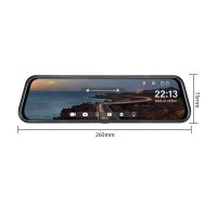 Camera Tip Oglinda Techstar® Z78, Dubla, Night Vision, Inregistrare Ciclica, Camera Marsarier, Rezolutie 2K si 1080P - 2