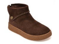 Ghete GRYXX 7719 maro din piele intoarsa pentru femei - 1