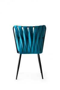 Set 4 Scaune Kusaklı Negru-Blue - 4