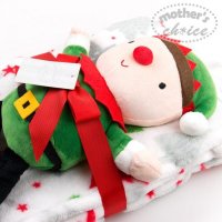 Set cadou Craciun cu paturica din fleece si jucarie de plus Elf - 1