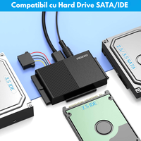 Adaptor FIDECO USB 3.0 la SATA/IDE pentru Hard Disk-uri 2.5/3.5 HDD si SSD, Compatibil cu Windows, Mac, Linux & Chrome - 5