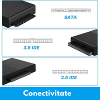 Adaptor FIDECO USB 3.0 la SATA/IDE pentru Hard Disk-uri 2.5/3.5 HDD si SSD, Compatibil cu Windows, Mac, Linux & Chrome - 1