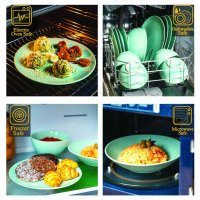 Set de Farfurii Peppermint 16 Piese pentru 4 Persoane - Verde Menta Lucios, Cesiro - 1