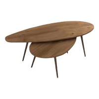 Set Masuta de cafea 2 buc Monty Natural 116x46x46 cm - 1