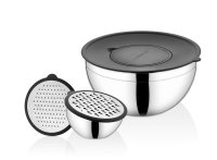 Set 6 cutii pentru depozitarea alimentelor N18100, Argintiu din oțel inoxidabil - 1