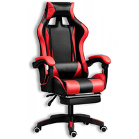 Scaun Gaming SpeedX GT Racing, Piele Ecologica, Recliner cu Suport pentru Picioare si Perne Ergonomice - 1
