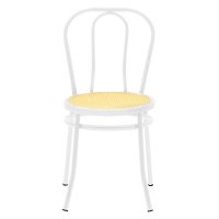 Scaun Vienna plastic ratan bej - metal alb - 4
