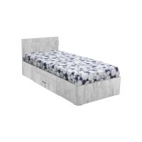 Pat ALMA cu sertar, 90x200, pin antichizat - 1
