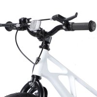 Bicicleta copii Lamborghini cadru magneziu alba 14 inch ,scaun reglabil de la 50 la 55 cm, potrivita pentru copii cu inaltimi intre 95-120 cm, frane pe ghidon, pedale antiderapabile, roti pneumatice cu jenti din aluminiu - 2