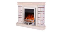 Semineu electric Nazary mini jasmine & Galileo silver, Art Flame, 874x1080x245 mm, 2000W - 2