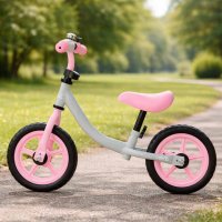 Bicicleta de echilibru fara pedale pentru copii, Ikonka, cu ghidonul si saua reglabile in inaltime, greutate redusa 1.8 kg, Trike Fix Balance pink - 10