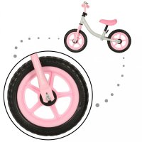 Bicicleta de echilibru fara pedale pentru copii, Ikonka, cu ghidonul si saua reglabile in inaltime, greutate redusa 1.8 kg, Trike Fix Balance pink - 3