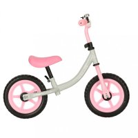 Bicicleta de echilibru fara pedale pentru copii, Ikonka, cu ghidonul si saua reglabile in inaltime, greutate redusa 1.8 kg, Trike Fix Balance pink - 6