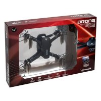 Drona pliabila cu camera si lumini LED, decolare si aterizare automata, 54x8x37cm, negru - 2