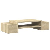 Suport pentru monitor cu depozitare, stejar sonoma, 70x27x15cm, lemn prelucrat - 6