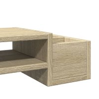 Suport pentru monitor cu depozitare, stejar sonoma, 70x27x15cm, lemn prelucrat - 7