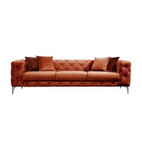 Canapea fixa COMO, 3 locuri, portocaliu, 237x90x73 cm - 1