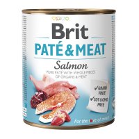 BRIT Pate & Meat Somon pentru Câini, Conservă Hrană Umedă Fără Cereale, 800g - 2