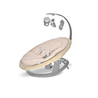 Leagan electric Toscana Beige Dots, rotativ, panou muzical, telecomanda - 3