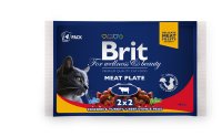 BRIT Premium Multipack Meat Plate, 2 arome, pachet mixt, plic hrană umedă pisici, (în sos), 100g x 4 - 2