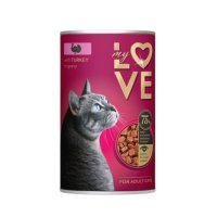 MY LOVE Curcan pentru Pisici, Conserva Hrană Umedă în Sos, 415g - 1
