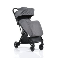 Carucior sport Cangaroo pana la 22kg cadru din aluminiu cu pliere compacta Autofold,spatar reglabil pana la pozitie de somn,roti EVA detasabile si husa de picioare inclusa Easy Fold Gri - 1