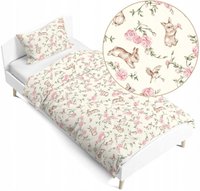 Lenjerie de pat pentru copii BabyMam Secret Garden, bumbac 100%, husa plapuma 140 x 200 cm cu fermoar si fata de perna 70 x 80 cm - 5
