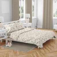 Lenjerie de pat pentru copii BabyMam Secret Garden, bumbac 100%, husa plapuma 140 x 200 cm cu fermoar si fata de perna 70 x 80 cm - 4