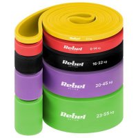 Set de 5 benzi elastice REBEL ACTIVE POWER BAND - TPE, 4-55KG - 1