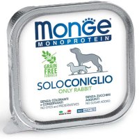 MONGE Monoprotein, XS-XL, Iepure, tăviță hrană umedă monoproteică fără cereale câini, (pate), 150g - 2