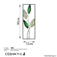 Tablou metalic Timeyi Multicolor 32x90 cm - 7