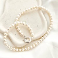 Lantisor Perle - Simplitate pura - Model sirag - Argint 925 - 1