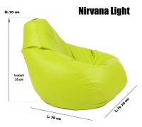 Fotoliu mic copii 4-14 ani nirvana light bej umplut cu perle polistiren - 1