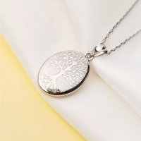 Medalion Oval Personalizat - Eternal Tree Mini din Argint 925 - 1
