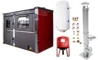 Fornello STAR Red 34 kW - Termosemineu pe combustibil solid cu plita si cuptor, inclusiv kit montaj si boiler termoelectric 100l - 1