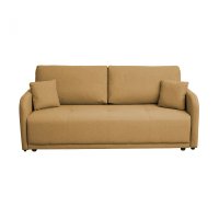 Canapea BERNA S extensibila, 3 locuri, cu arcuri si lada depozitare, galben, 210x110x93 cm - 1