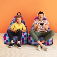 Fotoliu Puf Bean Bag tip Chill XL lego tetris mov - 4