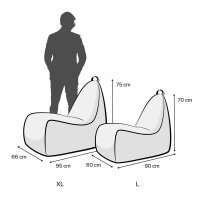 Fotoliu Puf Bean Bag tip Chill XL lego tetris mov - 5