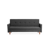 Canapea extensibila HIKO, 3 locuri, gri inchis, 200x75x83 cm - 1