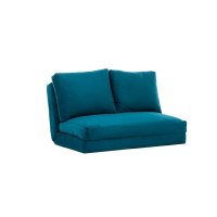 Canapea extensibila TAIDA, 2 locuri, verde petrol, 185x120x36 cm - 1